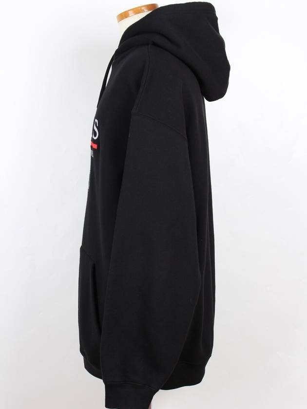 Paris Logo Hooded Sweatshirt Black M - BALENCIAGA - BALAAN 3