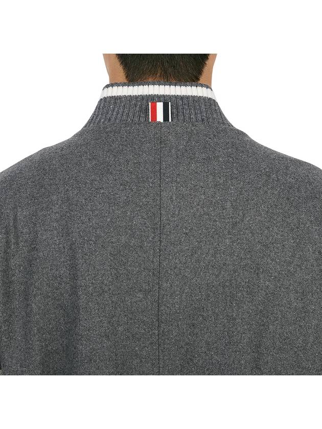 4 Bar Stripe Bomber Jacket Grey - THOM BROWNE - BALAAN 8