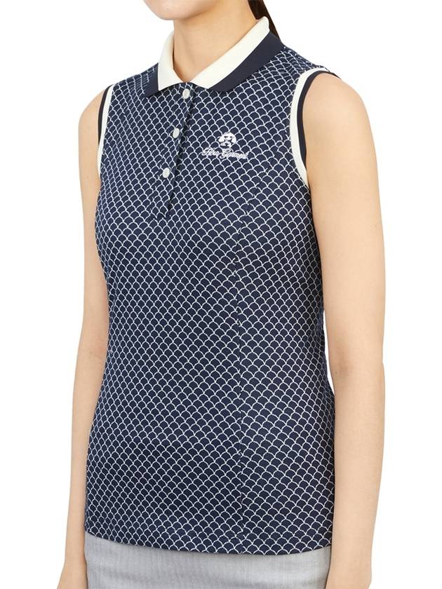 Women's Scale Sleeveless Navy - HORN GARMENT - BALAAN 3