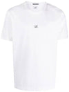 Logo Print Short Sleeve T-Shirt White - CP COMPANY - BALAAN 1