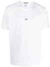 Logo Print Short Sleeve T-Shirt White - CP COMPANY - BALAAN 1