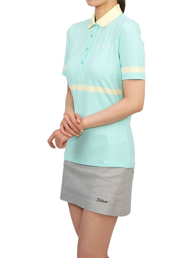 Golf Moira Short Sleeve Polo Shirt Aruba Blue - J.LINDEBERG - BALAAN 5