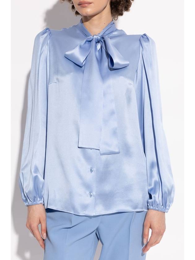 Dolce & Gabbana Silk Shirt, Women's, Blue - DOLCE&GABBANA - BALAAN 3