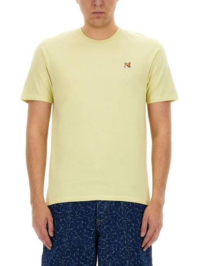 Fox Head Patch Classic Short Sleeve T-Shirt Yellow - MAISON KITSUNE - BALAAN 2