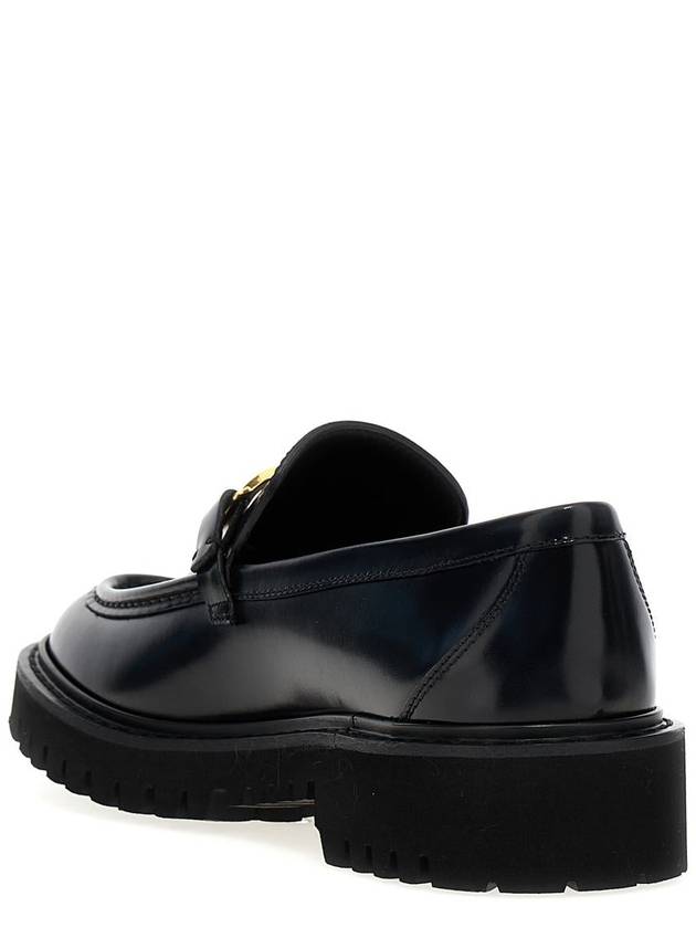 V Logo Signature Chunky Loafers Black - VALENTINO - BALAAN 4