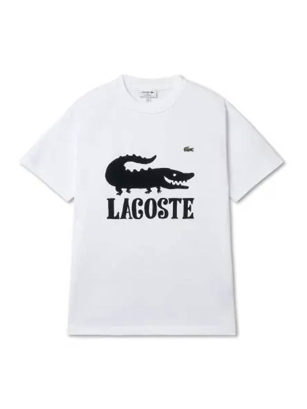 ONE PIECE Animation Graphic T Shirt White Black - LACOSTE - BALAAN 1