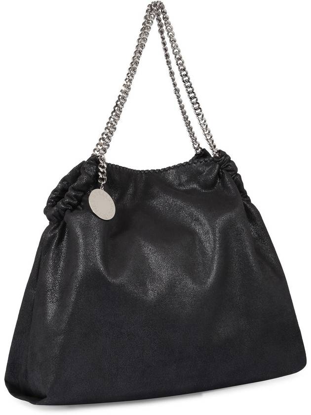 Black Shoulder Bag With Diamond-Like Chain And Logo Charm On The Front In Ecoleather Woman - STELLA MCCARTNEY - BALAAN 2