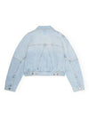 Cropped Denim Jacket Light Blue - GANNI - BALAAN 3