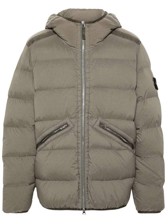 Wapen Patch Taupe Brown Padded Jacket 811543128 V0075 - STONE ISLAND - BALAAN 1