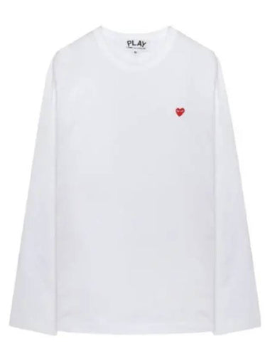 Small Red Heart Waffen Long Sleeve T Shirt - COMME DES GARCONS - BALAAN 1