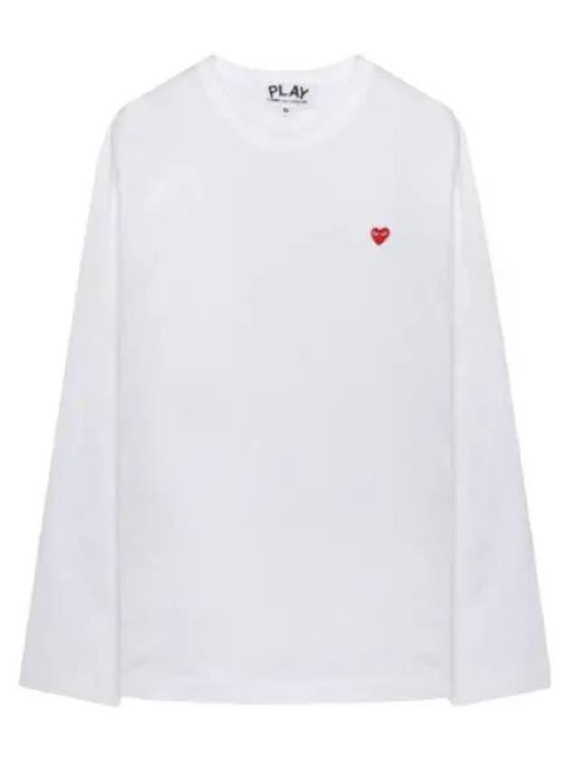 Small Red Heart Waffen Long Sleeve T Shirt - COMME DES GARCONS - BALAAN 1