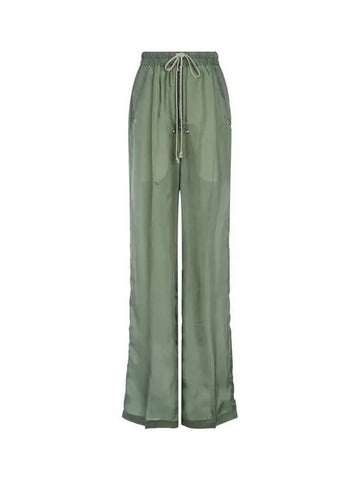 WOMEN String Banding Wide Pants Fatigue - RICK OWENS - BALAAN 1