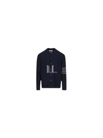 4 Bar Stripe Cashmere Cardigan Navy - THOM BROWNE - BALAAN 2