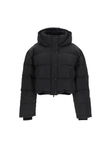 High neck crop puffer down padding W4012R03 BLK - WARDROBE.NYC - BALAAN 1