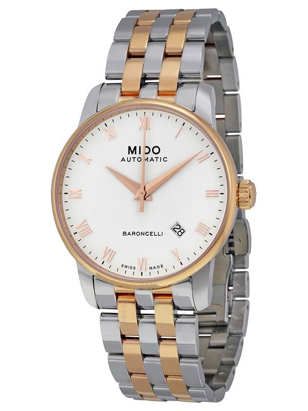 Mido Baroncelli Automatic White Dial Two-tone Men's Watch M86009N61 - MIDO - BALAAN 1