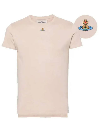 Embroided ORB Peru Short Sleeve T-Shirt Beige - VIVIENNE WESTWOOD - BALAAN 2