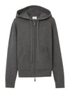 Cashmere Blend Zip-Up Hoodie Grey - BURBERRY - BALAAN 2