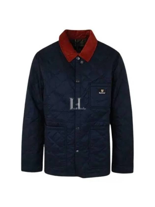 Kenning Quilting  Logo Patch Jacket Navy - BARBOUR - BALAAN 2