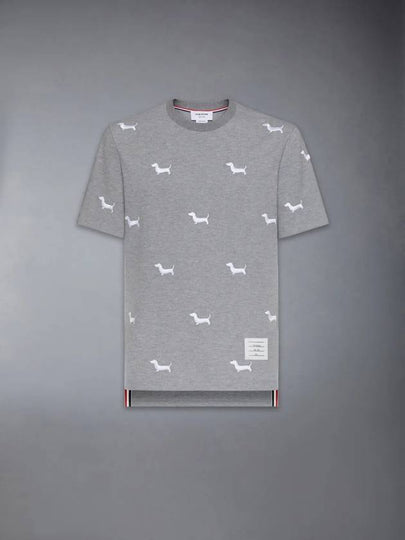 Classic Pique Hector Short Sleeve T-Shirt Grey - THOM BROWNE - BALAAN 2