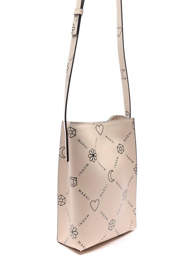 Monogram Print Cross Bag Beige - MARNI - BALAAN 4