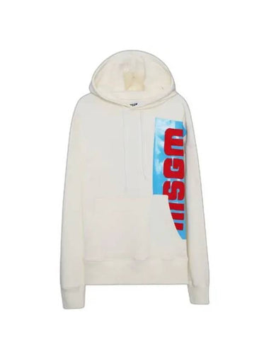 Logo Print Cotton Hoodie Ivory - MSGM - BALAAN 1