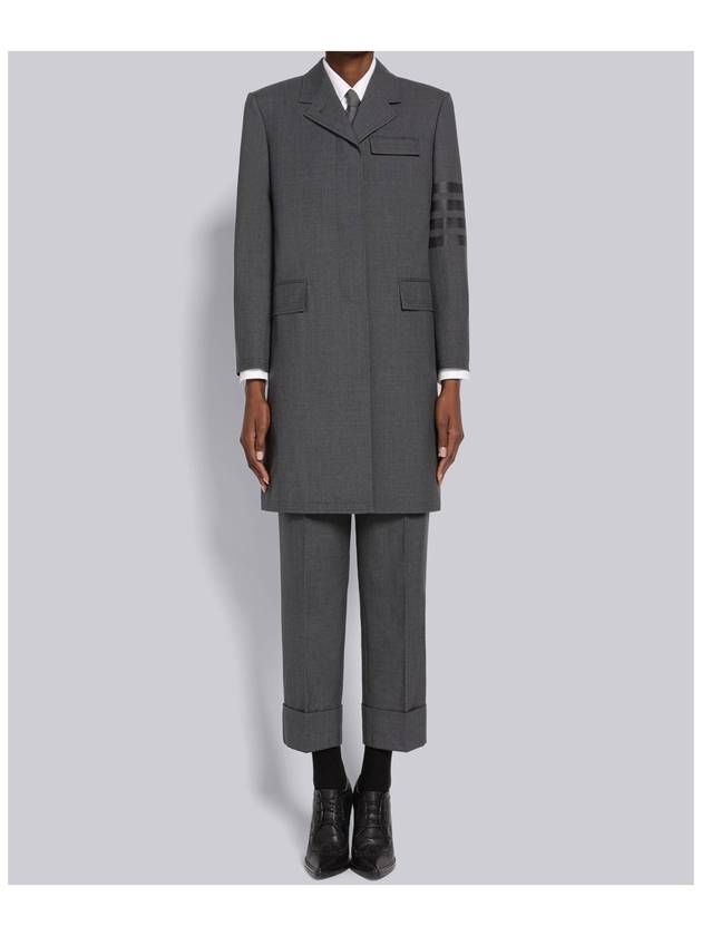 Plain Weave 4 Bar Chesterfield Single Coat Grey - THOM BROWNE - BALAAN 4