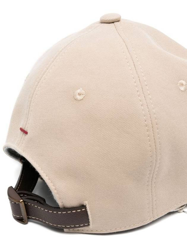 Embroidered Logo Baseball Ball Cap Beige - BRUNELLO CUCINELLI - BALAAN 4