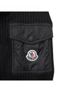 Padded Hooded Cardigan Black - MONCLER - BALAAN 5