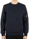 Diagonal Raised Fleece Sweatshirt Navy - CP COMPANY - BALAAN 3