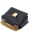 One-Stud Chain Shoulder Bag Black - VALENTINO - BALAAN 5