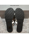 Logo Round Slippers White - BALENCIAGA - BALAAN 4