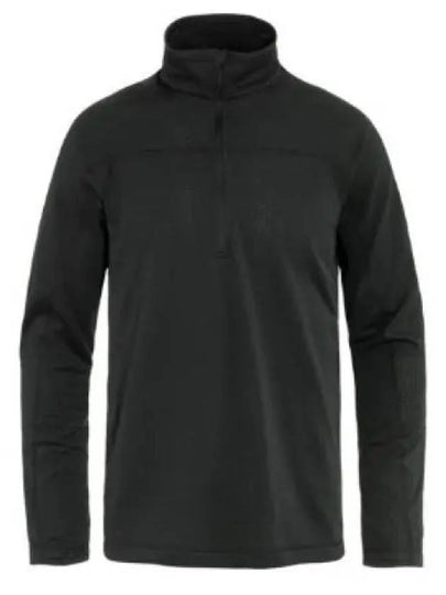 Men's Abisko Lite Fleece Half Zip Sweater Black - FJALL RAVEN - BALAAN 2