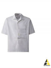 Metropolis Gabardine Short Sleeve Shirt White - CP COMPANY - BALAAN 2