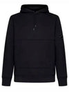 Diagonal Raised Fleece Hoodie Black - CP COMPANY - BALAAN 2