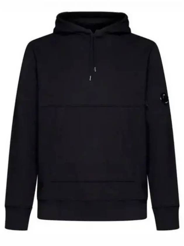 Diagonal Raised Fleece Hoodie Black - CP COMPANY - BALAAN 2