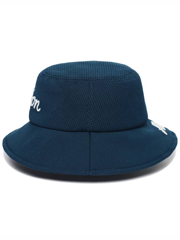 Amosa knit bucket hat DARK BLUE - MALBON GOLF - BALAAN 4