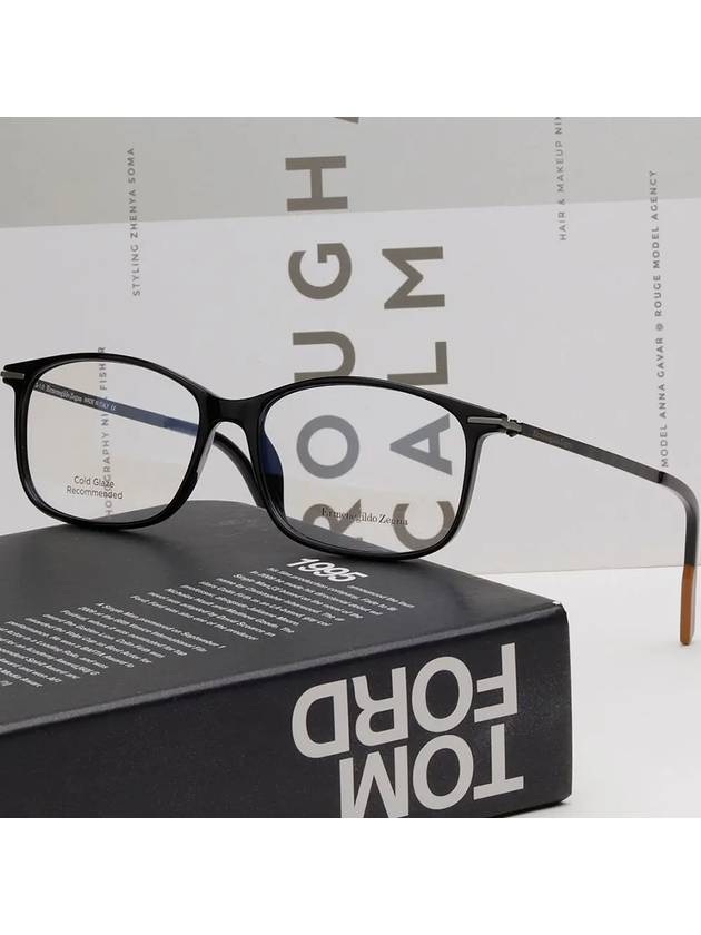 Zegna glasses frame EZ5172 001 slim horn frame ultra light - ERMENEGILDO ZEGNA - BALAAN 2