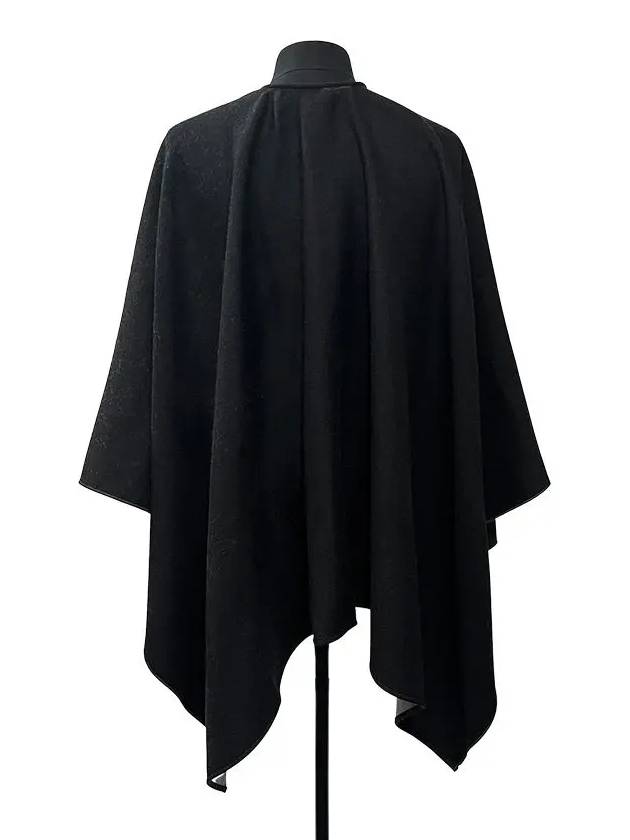 Wool Check Poncho Cape Grey - BURBERRY - BALAAN 9