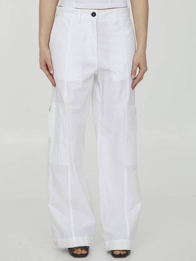 23 ss White Cotton Pants J40KA013345127100 B0020171508 - JIL SANDER - BALAAN 2