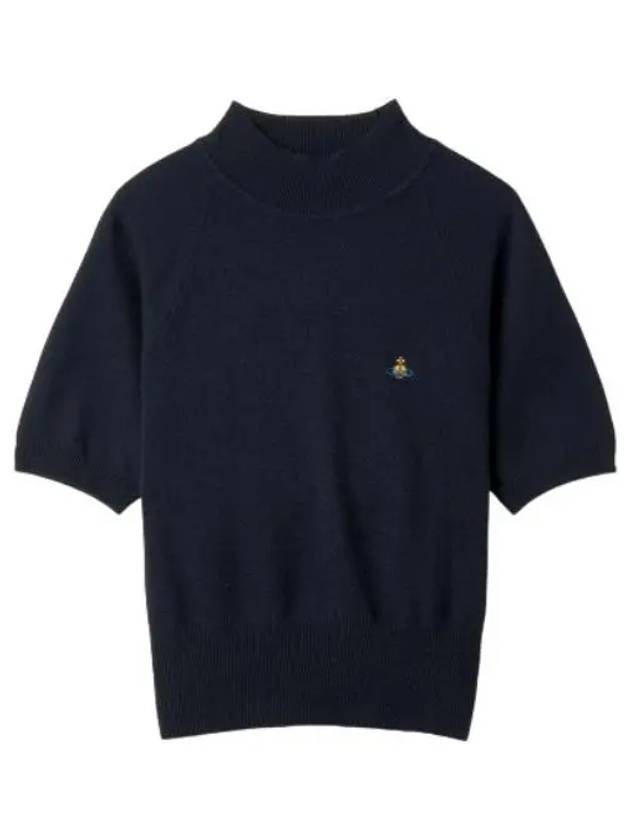 Bea Wool Silk Turtleneck Knit Navy - VIVIENNE WESTWOOD - BALAAN 1