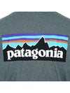 P6 Logo Responsibili Long Sleeve T-Shirt Nouveau Green - PATAGONIA - BALAAN 10