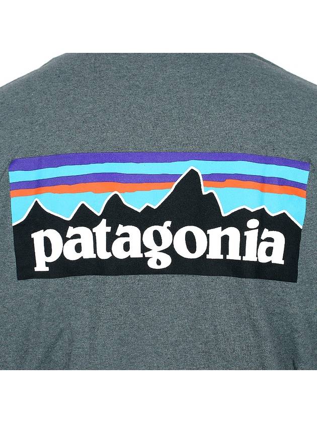 P6 Logo Responsibili Long Sleeve T-Shirt Nouveau Green - PATAGONIA - BALAAN 10