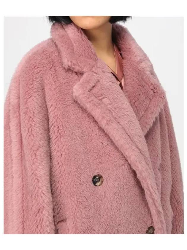 Women's Zitto Oversized Teddy Double Coat Antique Rose - MAX MARA - BALAAN 6