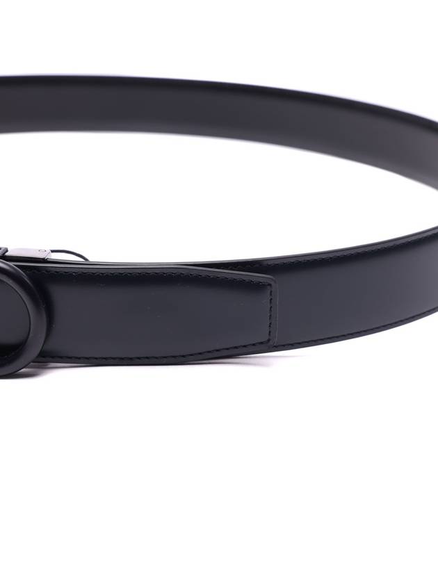 Gancini Reversible Adjustable Calfskin Leather Belt Black Blue - SALVATORE FERRAGAMO - BALAAN 6