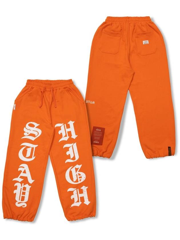 Stay High Wide Jogger Pants Orange - STIGMA - BALAAN 1