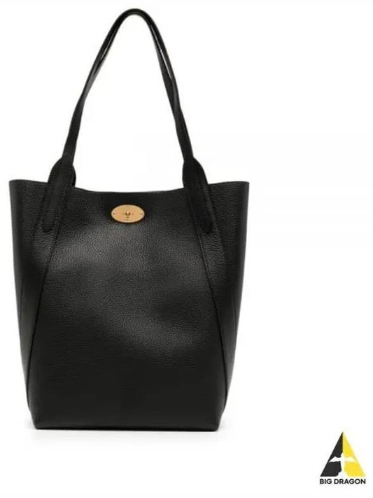 North South Bayswater Leather Tote Bag Black - MULBERRY - BALAAN 2