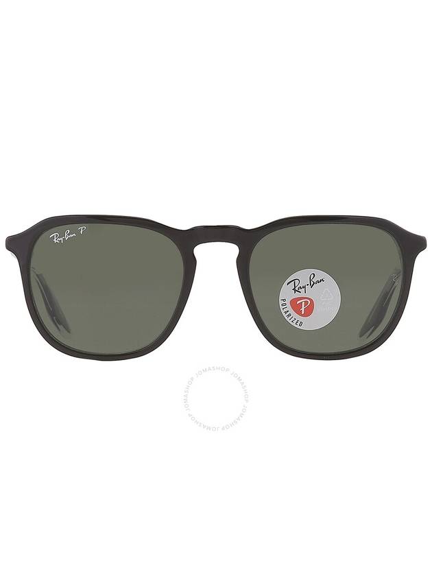 Ray Ban Polarized Green Square Unisex Sunglasses RB2203 919/58 52 - RAY-BAN - BALAAN 1