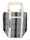 Warden Striped Tote Bag Black - ISABEL MARANT - BALAAN 3