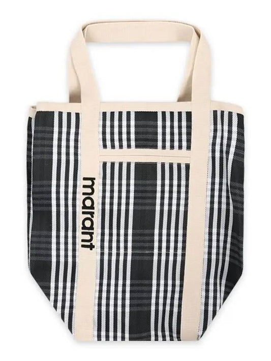 Warden Striped Tote Bag Black - ISABEL MARANT - BALAAN 2