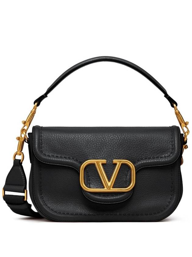 All Time Grained Calfskin Shoulder Bag Black - VALENTINO - BALAAN 3